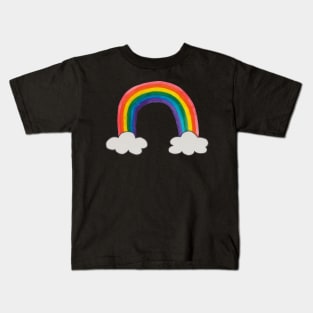 Rainbow with clouds Kids T-Shirt